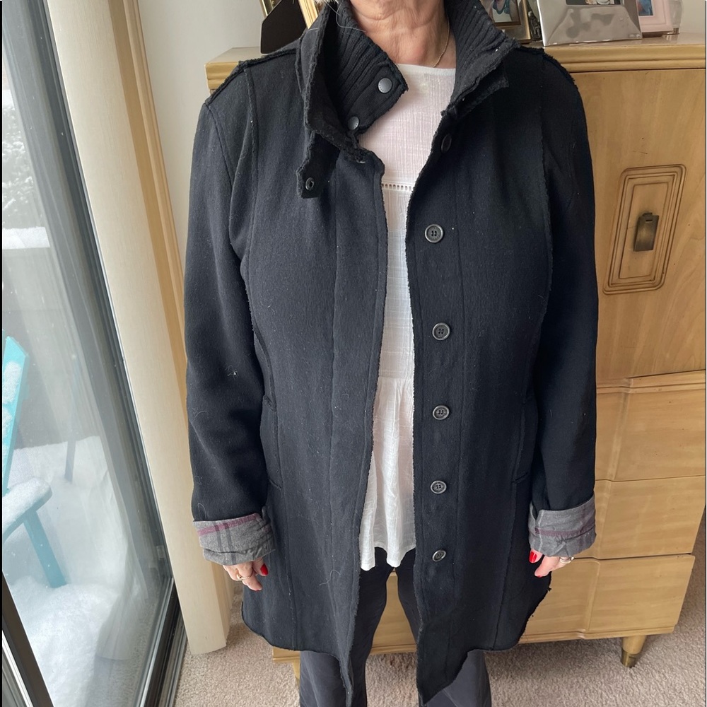BARBOUR WOOL fleece car coat